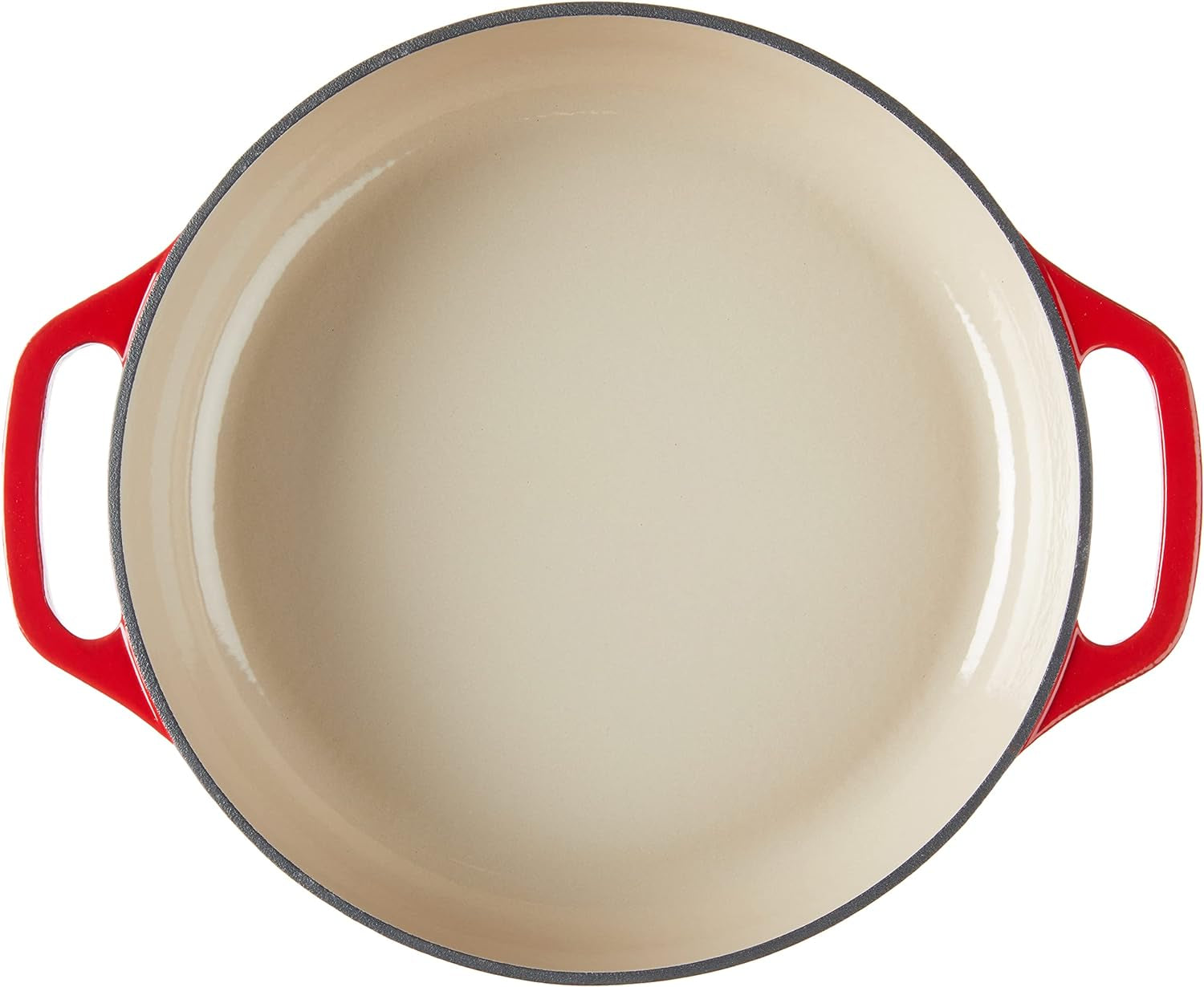 3.6 Quart Enameled Cast Iron Oval Casserole with Lid– Dual Handles – Oven Safe up to 500° F or on Stovetop - Use to Marinate, Cook, Bake, Refrigerate and Serve – Island Spice Red